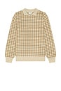 view 1 of 3 Orbison Wool Long Sleeve Polo in Beige