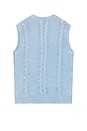view 2 of 4 Acid Wash Chain Vest in Sky Blue