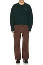 view 3 of 5 Dexter Cropped Alpaca Knit Sweater in Forest Green