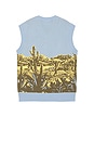 view 2 of 4 Desert V-neck Knit Vest in Blue