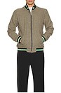view 5 of 5 Sutton Dogtooth Zip Bomber Jacket in Brown