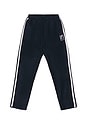view 1 of 5 Reverse Fleece Grid Straight Joggers in Navy