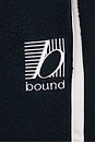 view 3 of 5 Reverse Fleece Grid Straight Joggers in Navy