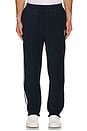 view 4 of 5 Reverse Fleece Grid Straight Joggers in Navy