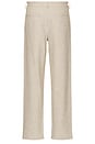 view 2 of 4 Tapered Double Pleat Trouser in Stone