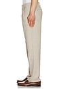 view 4 of 4 Tapered Double Pleat Trouser in Stone
