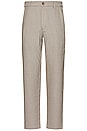 view 3 of 5 Dogtooth Woven Cropped Trousers in brown