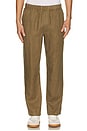 view 3 of 4 Relaxed Heavy Linen Trousers in Army