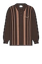 view 1 of 4 Aprile Long Sleeve Polo in Brown