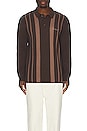 view 4 of 4 Aprile Long Sleeve Polo in Brown
