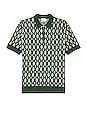 view 1 of 4 Theodore 1/4 Heavy Knit Polo in Green