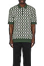 view 4 of 4 Theodore 1/4 Heavy Knit Polo in Green