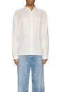 view 3 of 3 Premium Linen Long Sleeve Shirt in Ecru
