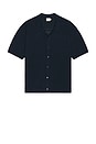view 1 of 4 Rupert Crochet Knit Shirt in Navy