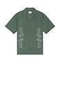 view 1 of 4 Floral Embroidery Shirt in Green