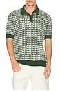 view 4 of 5 Harris Knit Polo in White & Green