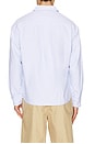 view 2 of 5 Half Button Script Oxford Shirt in Blue