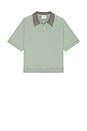 view 4 of 5 Acid Wash Jersey 1/2 Zip Polo in Grey