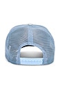 view 3 of 4 Denim 1-800 Heart Trucker Hat in Blue