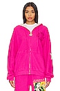 view 3 of 6 Don't Say It Darling Zip-up Hoodie in Pink