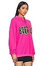 view 3 of 5 Spunk Thermal Henley Crewneck in Neon Pink