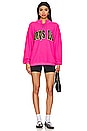 view 5 of 5 Spunk Thermal Henley Crewneck in Neon Pink
