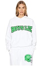 view 1 of 4 Don't Fumble Racer Hoodie in White