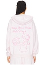 view 3 of 4 Dangerous Affection Racer Hoodie in Pink