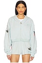 view 2 of 7 Ask Me If I Care Alex Cropped Hoodie in Blue
