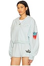 view 4 of 7 Ask Me If I Care Alex Cropped Hoodie in Blue