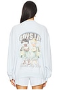 view 4 of 6 Aura Let Love Guide My Way Kara Sweatshirt in Blue