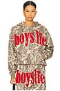 view 1 of 4 Manhunt Racer Hoodie in Camo & Red