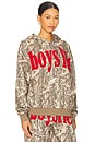 view 2 of 4 Manhunt Racer Hoodie in Camo & Red