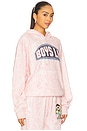 view 3 of 5 Let Love Guide My Way Rhinestone Racer Hoodie in Pink