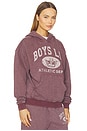 view 2 of 4 Athletics Racer Hoodie in Plum