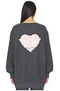 view 3 of 4 Read Receipts K-boyfriend Crew Sweatshirt in Charcoal