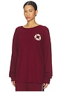 view 3 of 5 Mon Cheri Thermal Sweatshirt in Wine