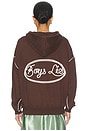 view 4 of 5 Lasso'd Up Racer Hoodie in Chocolate