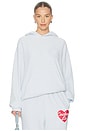 view 2 of 5 Cowboys Lie Terry Natural Racer Hoodie in Light Blue