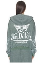 view 4 of 5 X Von Dutch Racer Hoodie in Green