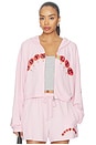 view 1 of 5 Dating Certified Alex Zip-up Hoodie in Pastel Pink