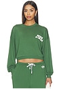 view 1 of 4 Match Point '94 Crepe Kara Crewneck Sweatshirt in Mint
