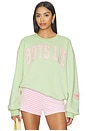 view 1 of 5 Razzle Dazzle V4 Kara Crewneck Sweatshirt in Light Green