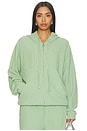 view 4 of 6 Olive You Harley Zip Hoodie in Sage Green