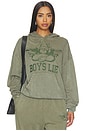 view 1 of 4 Old School Racer Hoodie in Green