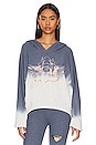 view 1 of 4 SWEAT À CAPUCHE HEAVENLY LOVE in Navy Dip Dye