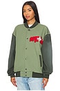 view 3 of 5 B SHOCK VARSITY ジャケット in Green