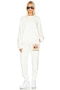 view 4 of 4 Turn The Tables Sweatpants in White