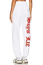 view 3 of 4 PANTALON SWEAT STRAIGHT FLUSH in White