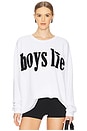 view 1 of 4 Don't Text Them Back Thermal Long Sleeve Top in White
